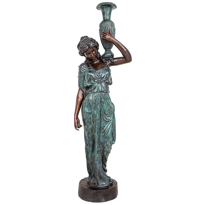 Design Toscano Dione the Divine Water Goddess Cast Bronze Garden Statue